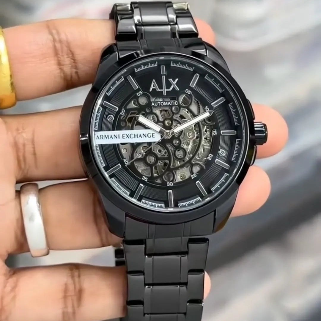 Premium Automatic Skeleton Watch for Men | Stainless Steel Luxury Timepiece