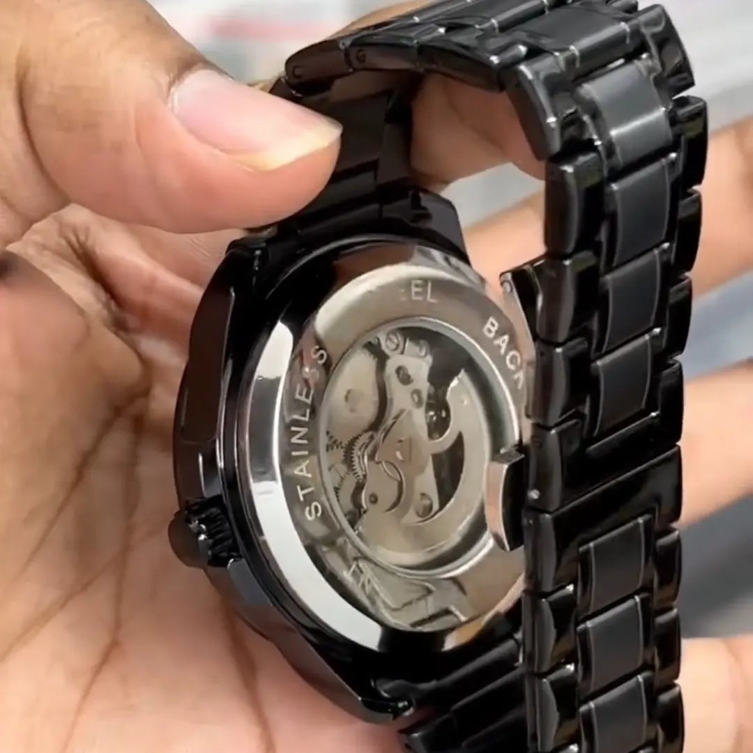 Premium Automatic Skeleton Watch for Men | Stainless Steel Luxury Timepiece