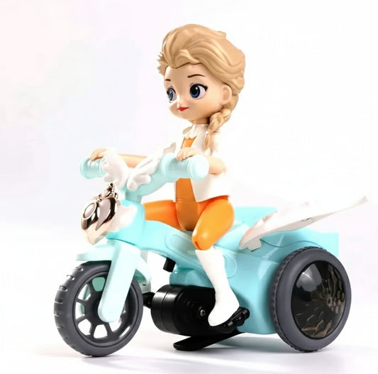 DIDAI Girl Bicycle B/O Toy – Automatic Riding Doll with Lights & Music (3+)