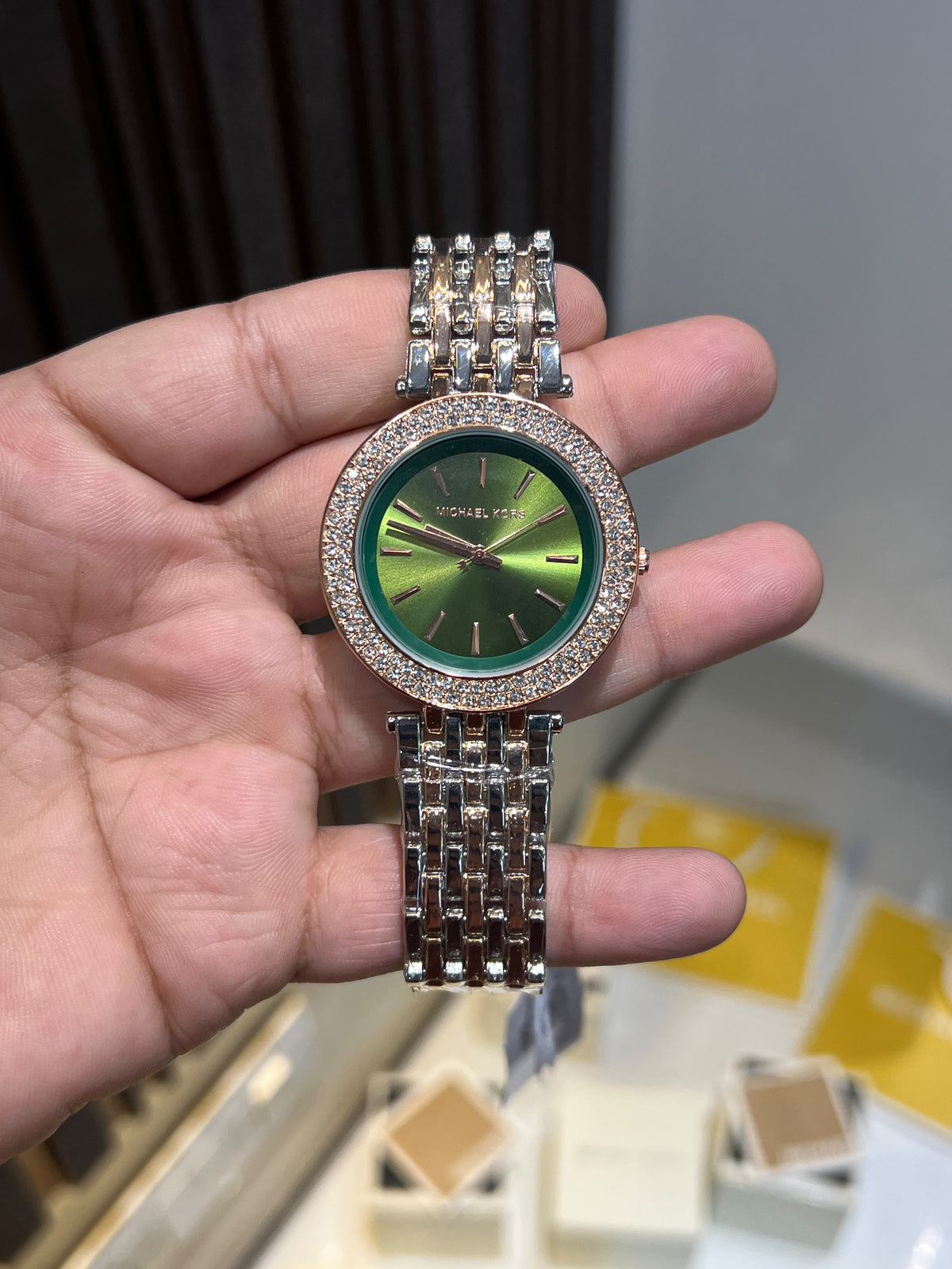 Elegant Crystal Bezel Ladies Watch