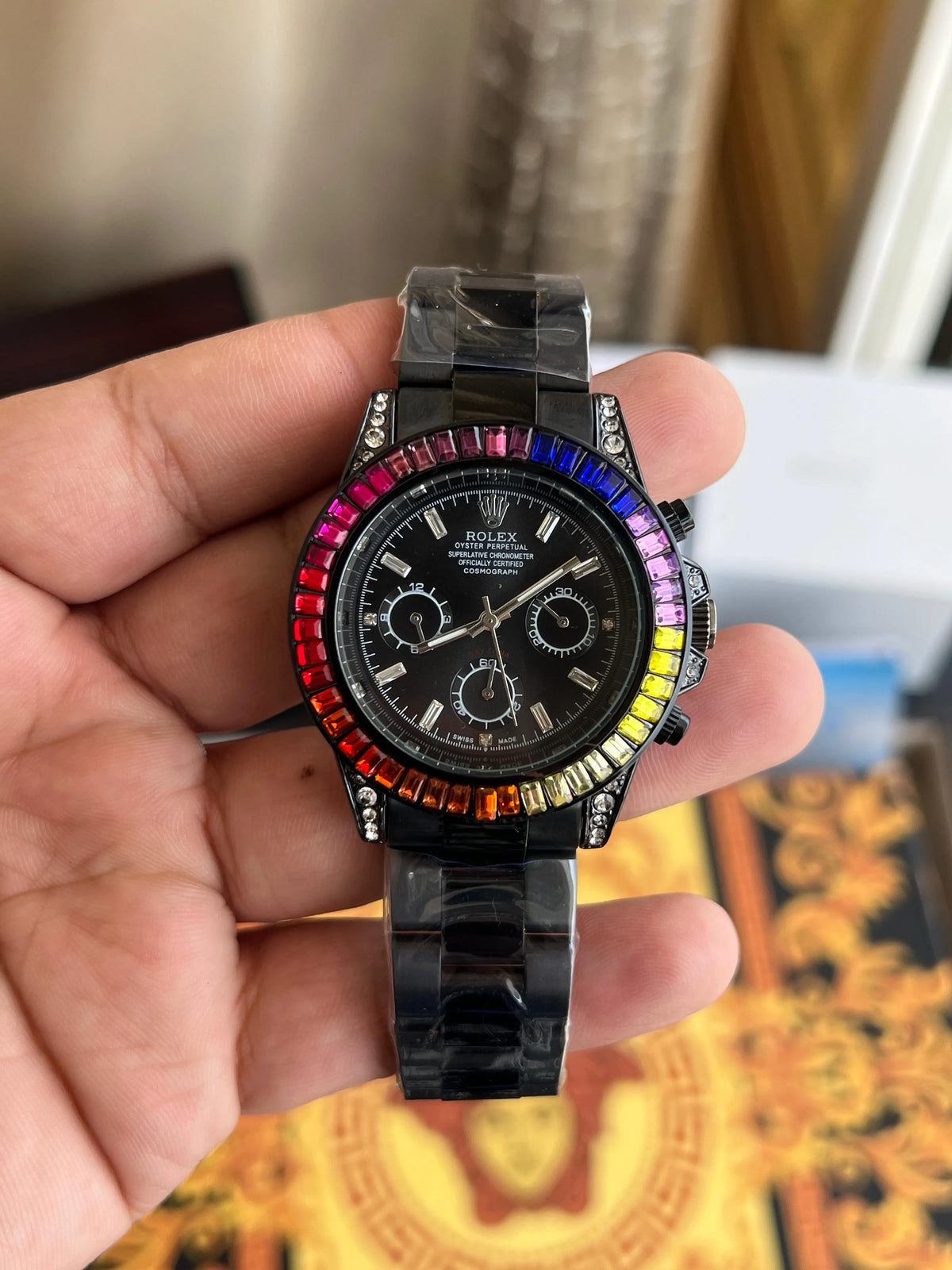 Diamond Chronograph Watch – Premium Full Working Edition