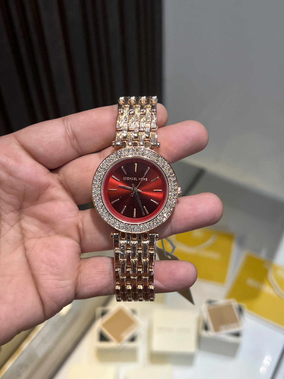 Elegant Crystal Bezel Ladies Watch