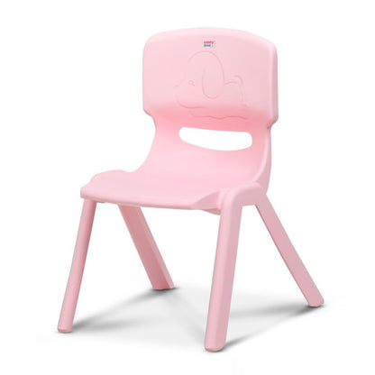 Kids Plastic Chair – Durable & Lightweight, 9.3" Seat Height, Indoor & Outdoor Use, Comfortable & Ergonomic for Boys & Girls 2+ Years, Pink