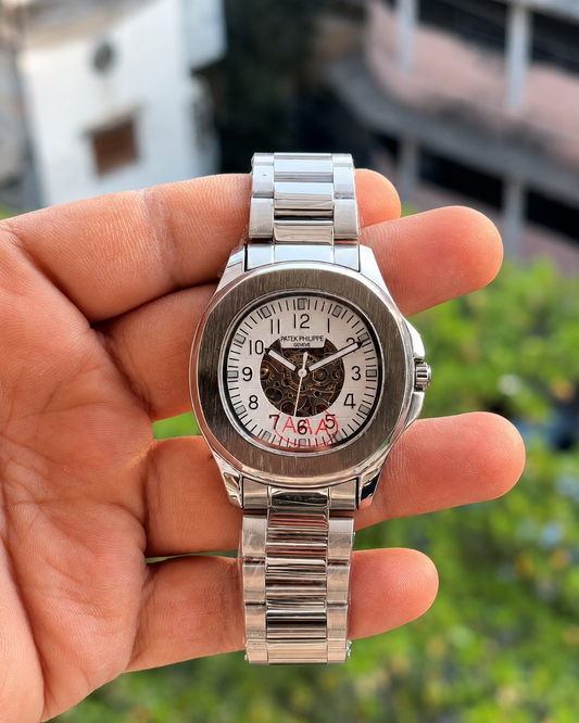 Automatic Skeleton Dial Stainless Steel Analog Watch for Men