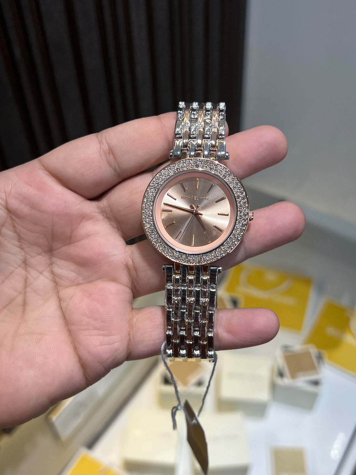 Elegant Crystal Bezel Ladies Watch