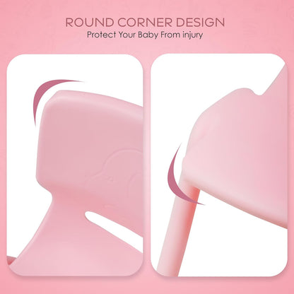Kids Plastic Chair – Durable & Lightweight, 9.3" Seat Height, Indoor & Outdoor Use, Comfortable & Ergonomic for Boys & Girls 2+ Years, Pink
