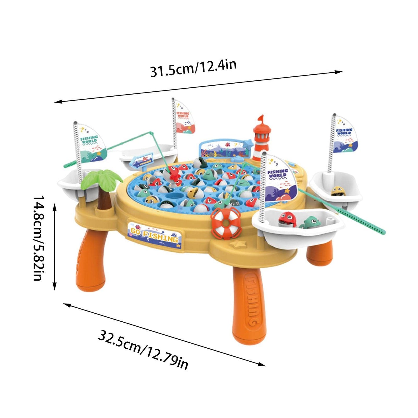 Electric Fishing Game Toy for Kids – Magnetic Fish Catching Table | Parent-Child Interactive Play (3+)