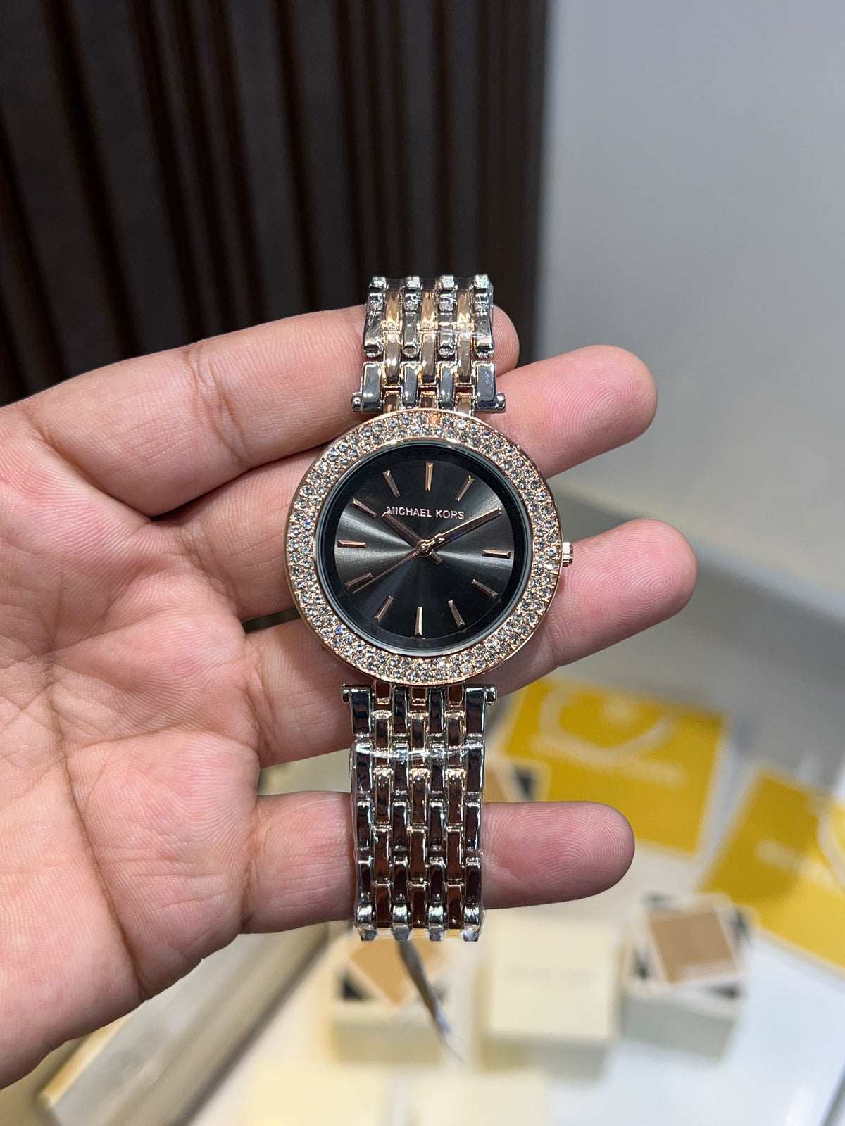 Elegant Crystal Bezel Ladies Watch