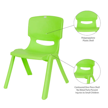 Kids Plastic Chair – Durable & Lightweight, 9.3" Seat Height, Indoor & Outdoor Use, Comfortable & Ergonomic for Boys & Girls 2+ Years, Pink