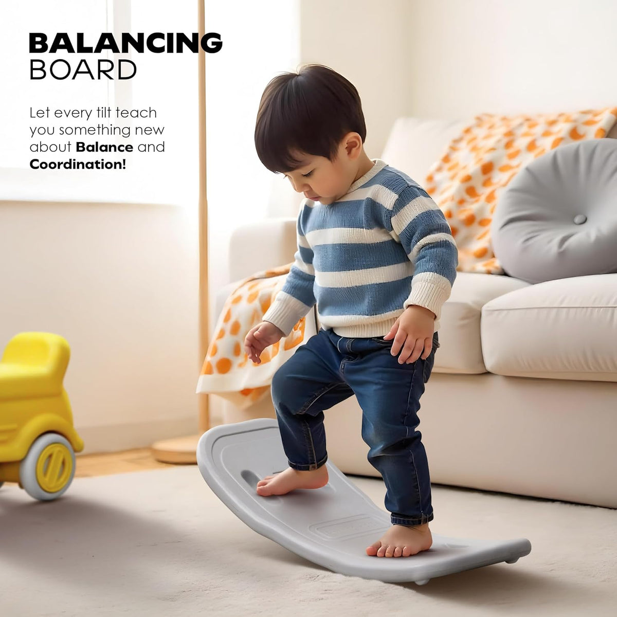 3-in-1 Rock & Roll Ride-On – Push Car, Rocking Horse & Balance Board for Toddlers (12 Months – 5 Years)