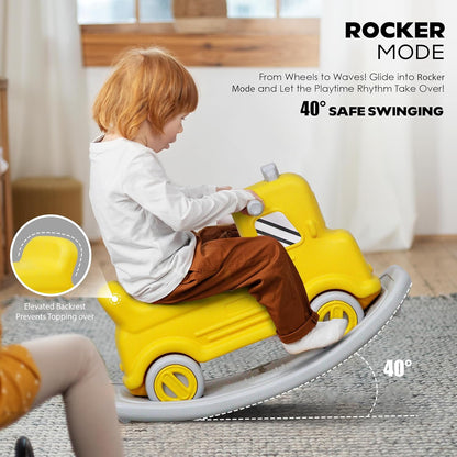 3-in-1 Rock & Roll Ride-On – Push Car, Rocking Horse & Balance Board for Toddlers (12 Months – 5 Years)