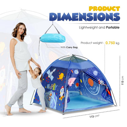 Kids Foldable Space-Themed Play Tent – Indoor & Outdoor Playhouse, Water-Repellent, Lightweight, 2-Person (2+ Years)