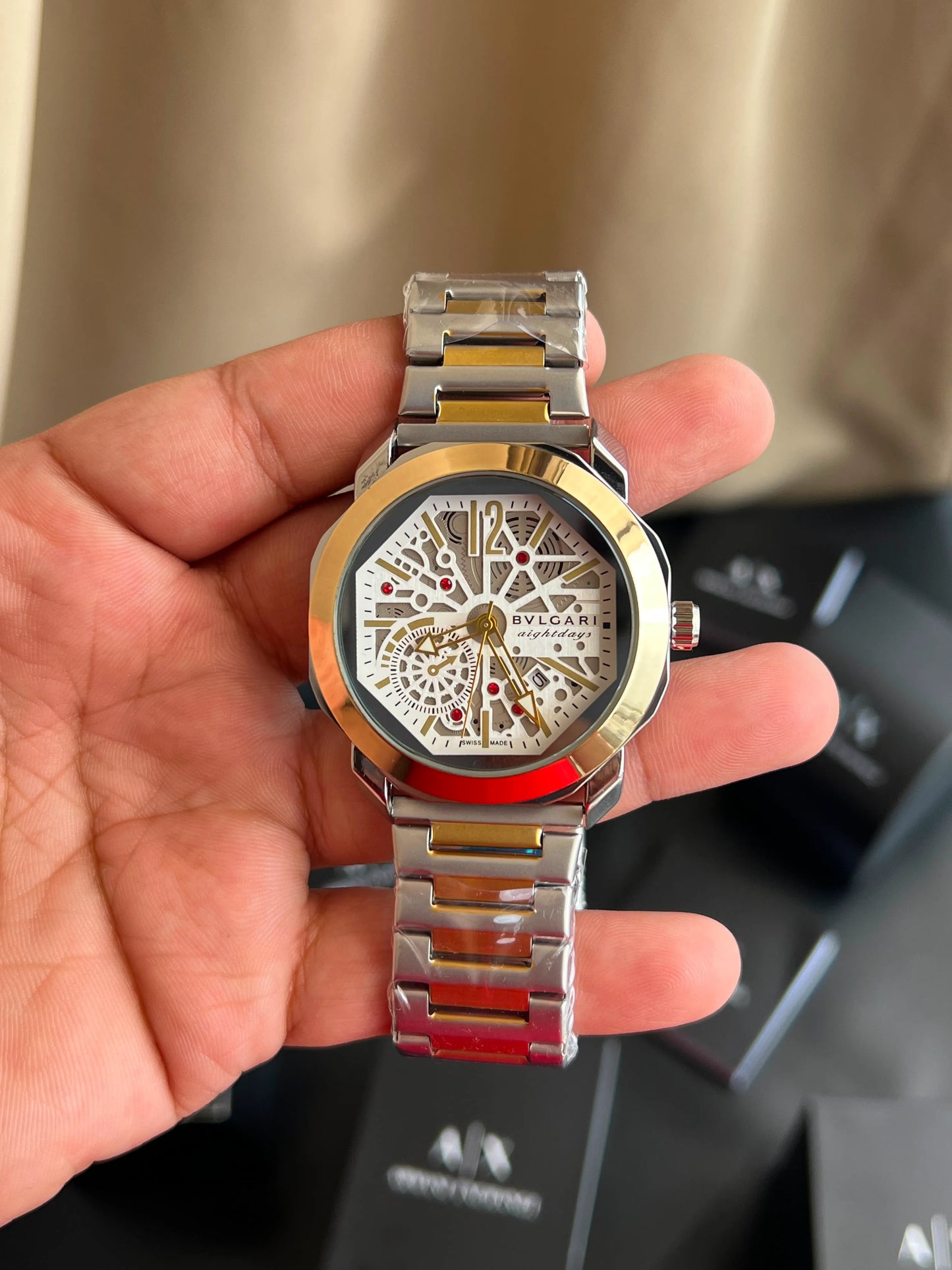 Premium Metal Watch for Men – Luxury Chronograph Style Stainless Steel Watch