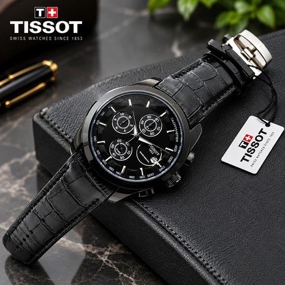 Classic Chronograph Watch | Premium Brown Leather Strap