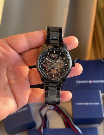 Luxury Automatic Skeleton Watch for Men | Premium Two-Tone Stainless Steel