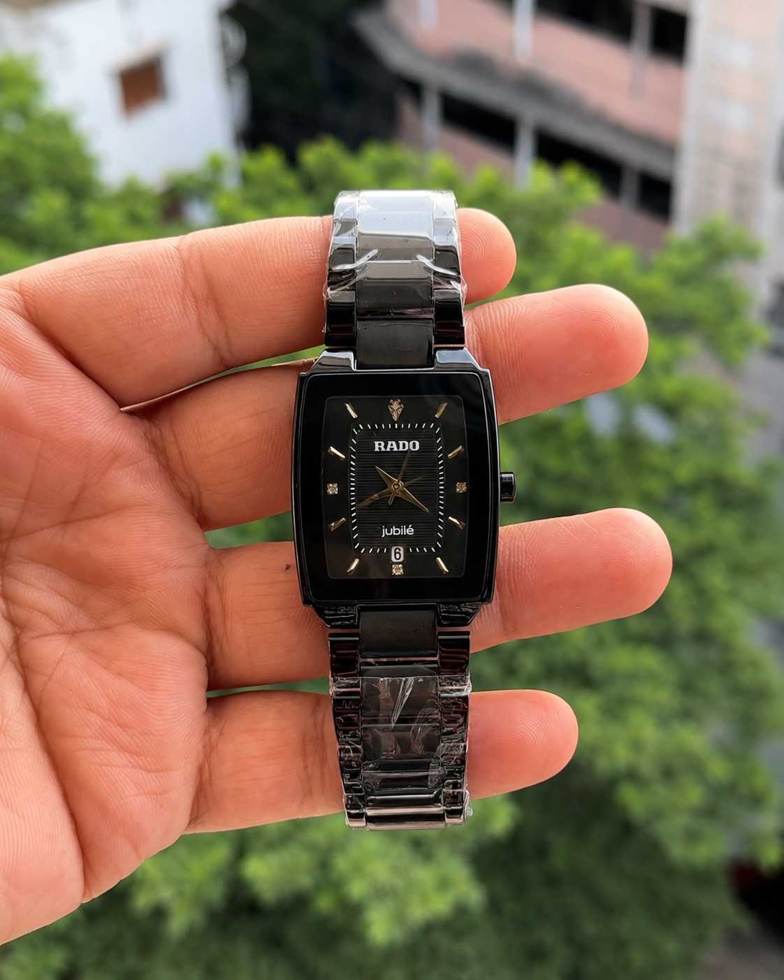 Premium Black Rectangle Watch for Men