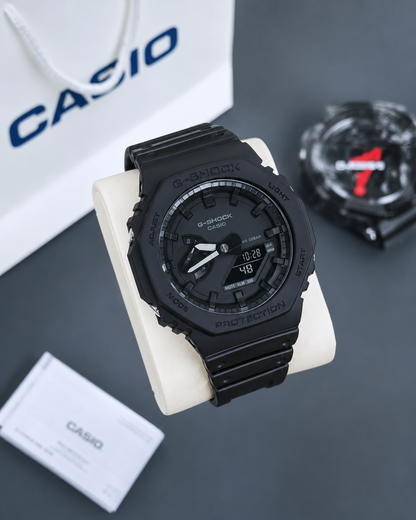 Analog-Digital Sports Watch for Men | Rugged Outdoor Black Edition