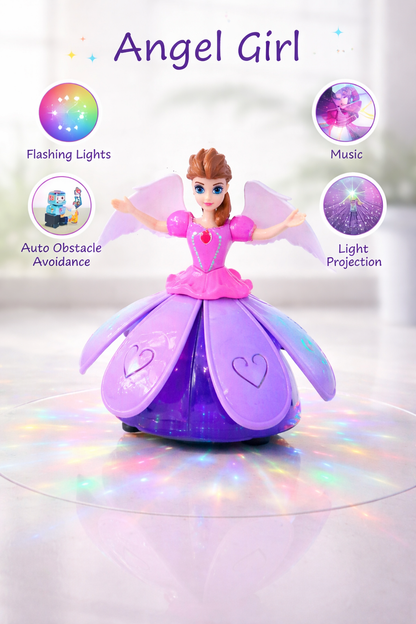 Angel Girl 3+ Spinning Doll – Lights & Music, Educational, Boosts Auditory & Hands-On Skills