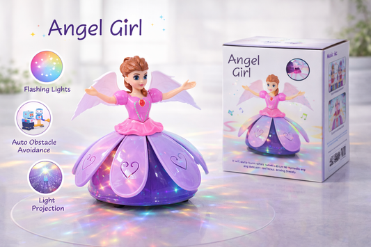 Angel Girl 3+ Spinning Doll – Lights & Music, Educational, Boosts Auditory & Hands-On Skills