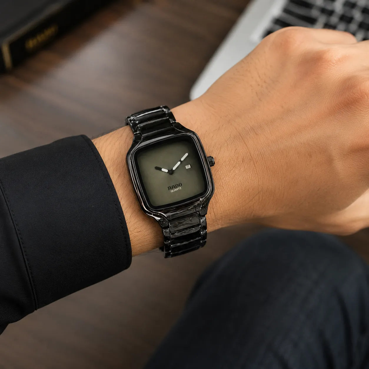 Luxury Black Dial Watch | Premium Style & Comfort ✨