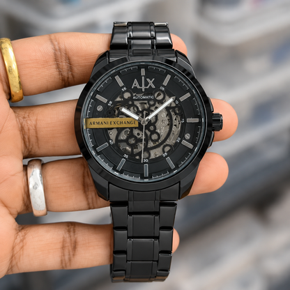 Premium Automatic Skeleton Watch for Men | Stainless Steel Luxury Timepiece