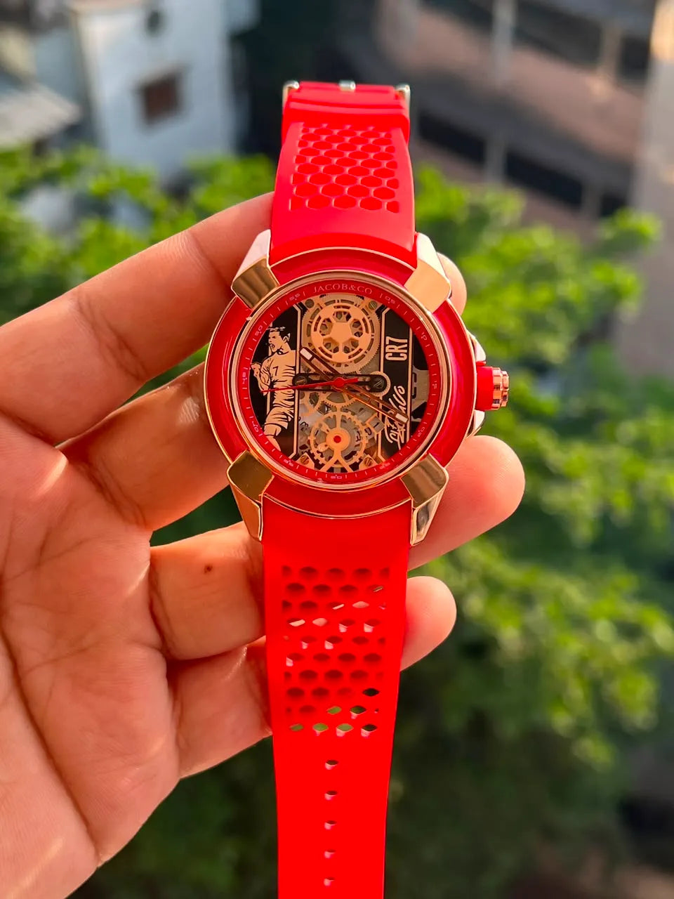 Sports Skeleton Analog Watch for Men