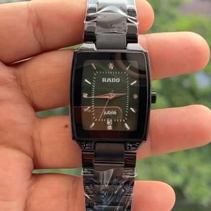 Premium Black Rectangle Watch for Men