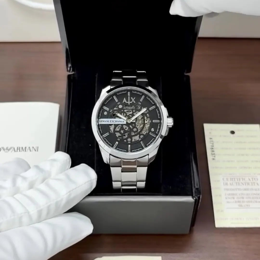 Premium Automatic Skeleton Watch for Men | Stainless Steel Luxury Timepiece