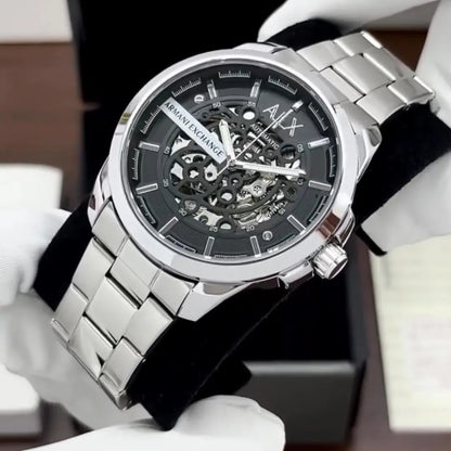 Premium Automatic Skeleton Watch for Men | Stainless Steel Luxury Timepiece