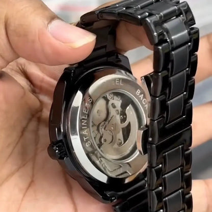 Premium Automatic Skeleton Watch for Men | Stainless Steel Luxury Timepiece
