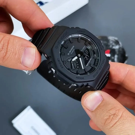 Analog-Digital Sports Watch for Men | Rugged Outdoor Black Edition