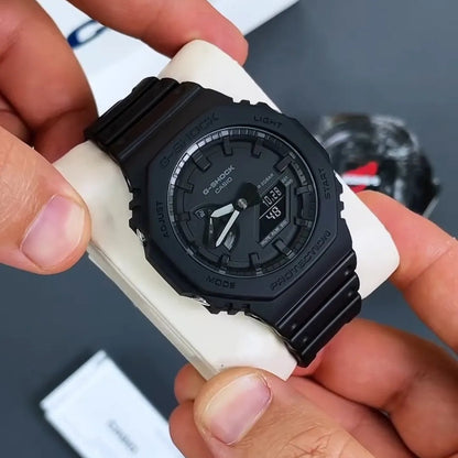 Analog-Digital Sports Watch for Men | Rugged Outdoor Black Edition