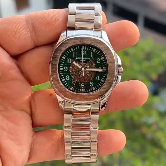 Automatic Skeleton Dial Stainless Steel Analog Watch for Men