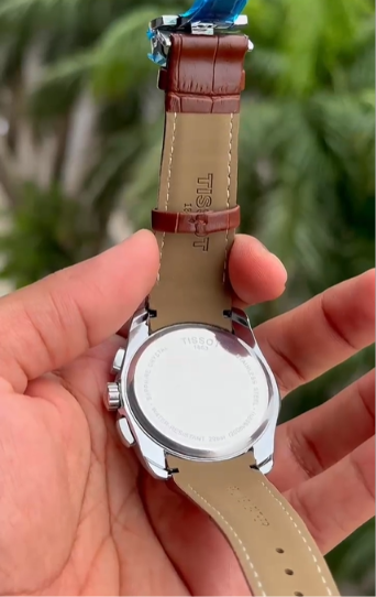 Classic Chronograph Watch | Premium Brown Leather Strap