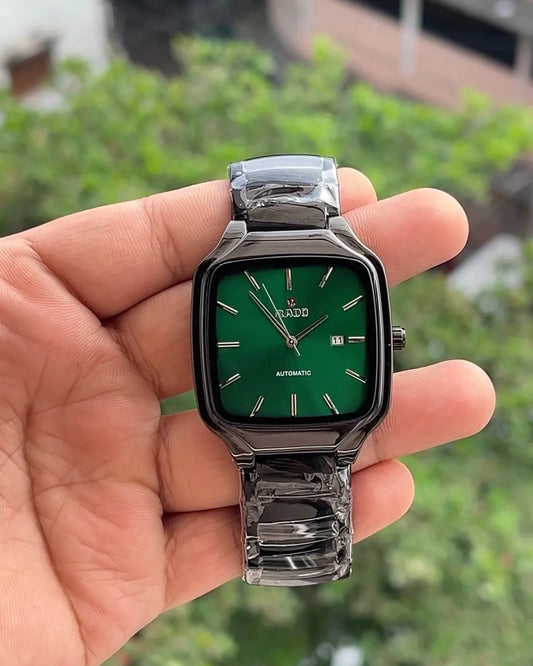Green Dial Automatic Watch for Men | Premium Black Ceramic Style | Free Shipping