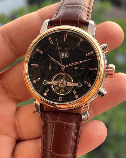 Timeless Luxury Skeleton Leather Watch
