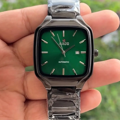 Green Dial Automatic Watch for Men | Premium Black Ceramic Style | Free Shipping