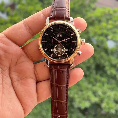 Timeless Luxury Skeleton Leather Watch