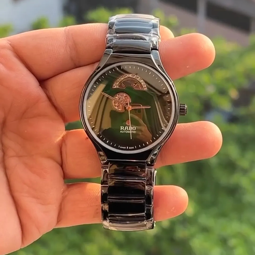 Emerald Green Automatic Watch | Luxury Black Ceramic Edition