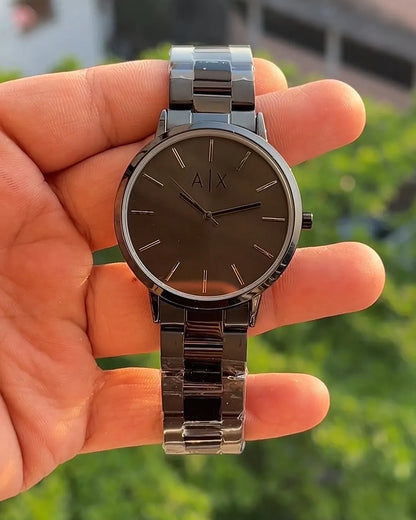 Minimalist Black Watch for Men – Premium Matte Black Edition