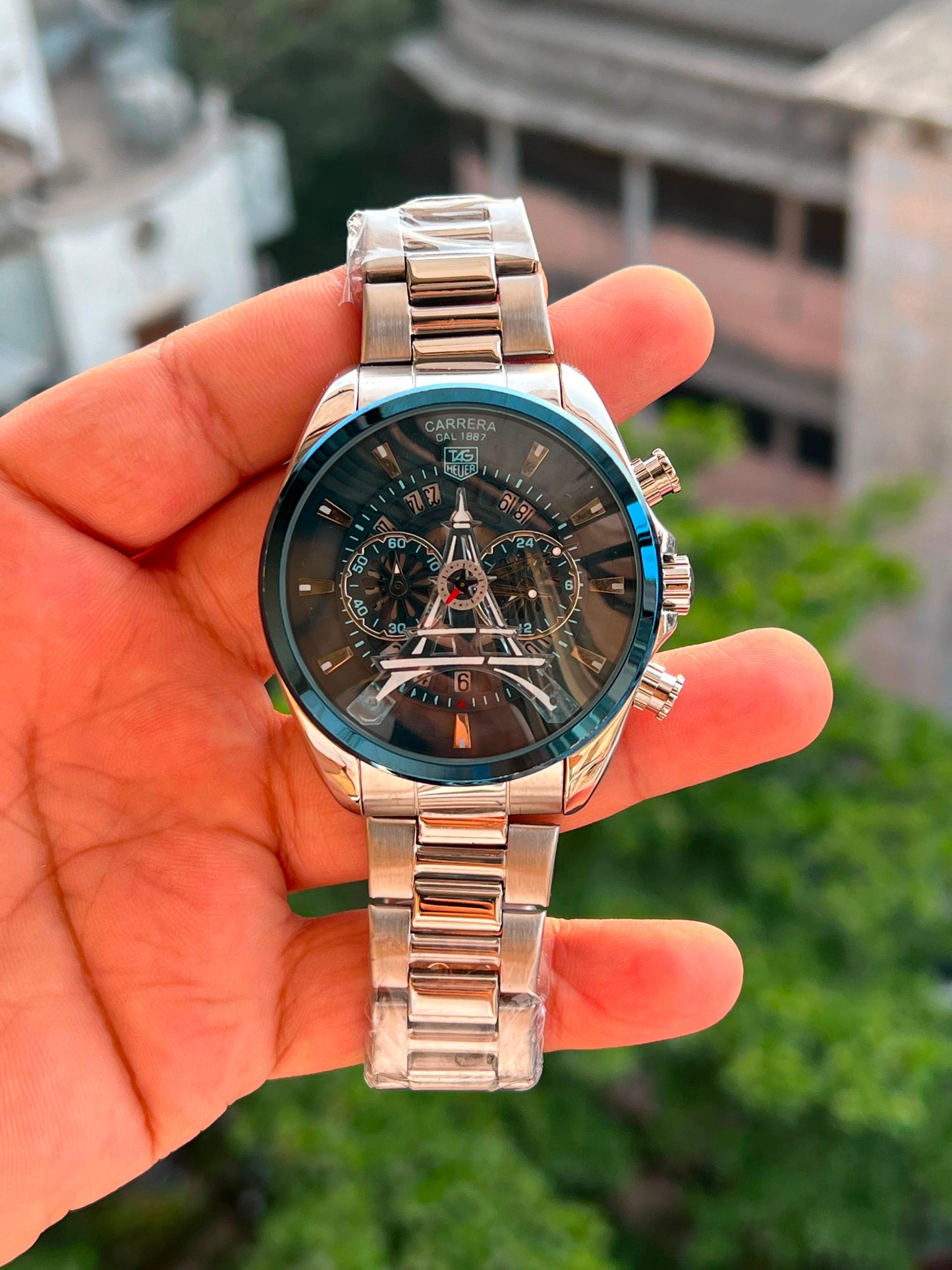 Luxury Skeleton Chronograph Stainless Steel Watch – Premium Men’s Statement Timepiece