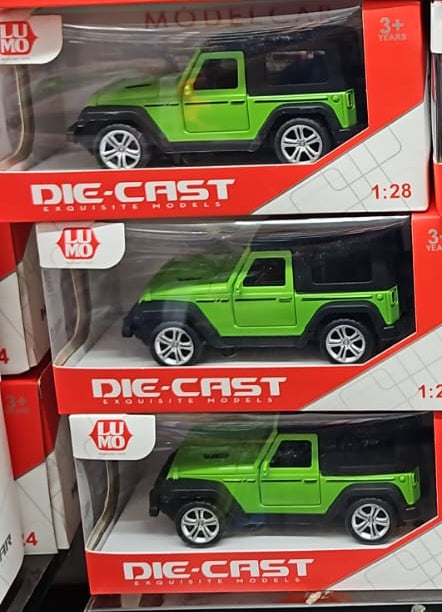 Die-Cast Jeep Model Car 1:28 Scale | Metal Toy Jeep for Kids