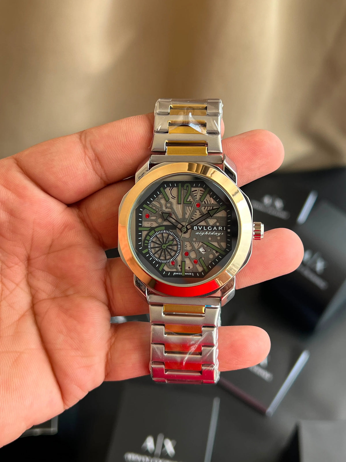Premium Metal Watch for Men – Luxury Chronograph Style Stainless Steel Watch