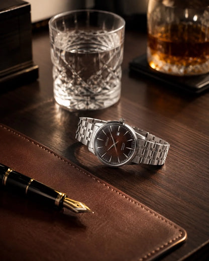 Premium Automatic Stainless Steel Dress Watch for Men – Sunburst Dial with Date Display
