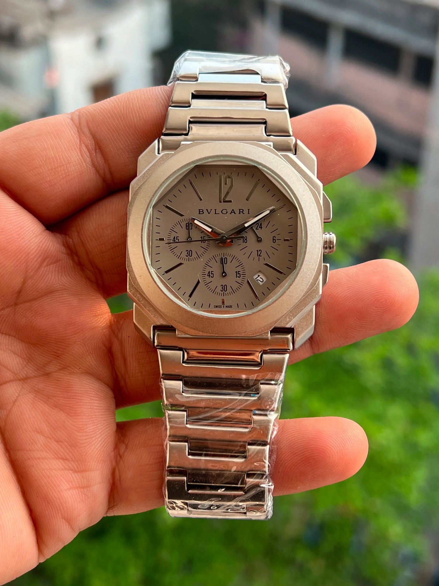 Luxury Stainless Steel Chronograph Style Men's Watch – Blue Dial | Premium Business Watch