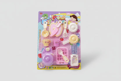 Deluxe Pink & Yellow Play Kitchen Set – Cookware, Food, Chef Toy, Ages 3+ - Prepaid only